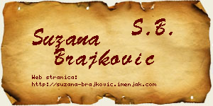 Suzana Brajković vizit kartica